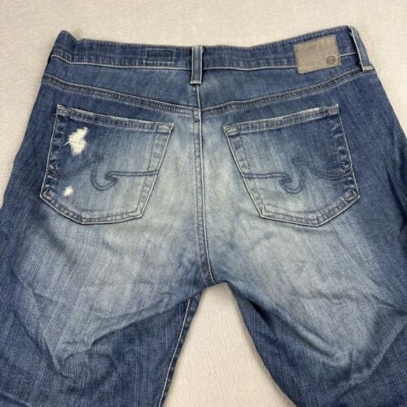 AG Adriano Goldschmied The Beau Slouchy Skinny Jeans Size 28R Women's Distressed - Picture 7 of 11